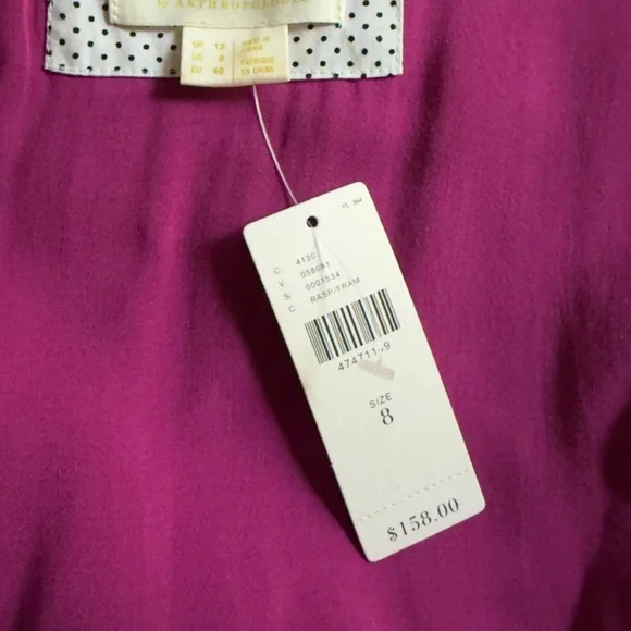 Anthropologie Maeve Wrap Midi Dress – Raspberry – Size 8 - Picture 2 of 8